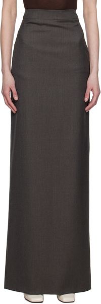 AARON ESH Gray Pencil Maxi Skirt