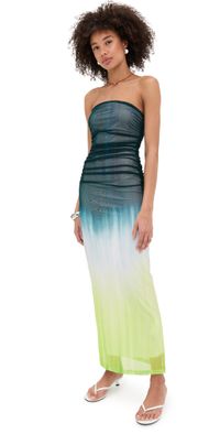 Significant Other Sura Strapless Dress Petrol Gradient 6