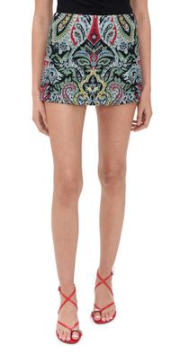 alice + olivia Mace High Rise Mini Skort Paisley Poem 14