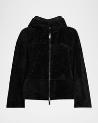 Reversible Shearling Lamb Zip Parka