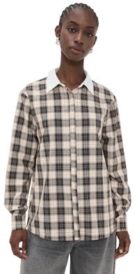 Lioness Vacanza Flannel Shirt Chocolate Plaid S