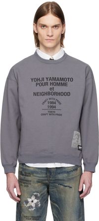 YOHJI YAMAMOTO Gray NEIGHBORHOOD Edition LS Sweatshirt