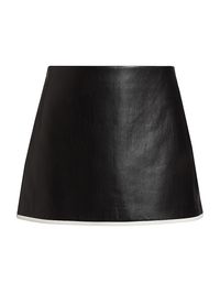 Women's Rubi Vegan Leather Miniskirt - Black - Size 14