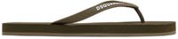 Dsquared2 Khaki 'Dsquared2' Logo Flip-Flops
