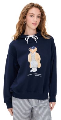 Polo Ralph Lauren Arctic Fleece Knit Long Sleeve Hoodie Newport Navy L