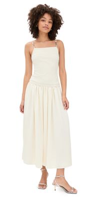 En Saison Barrett Mixed Media Maxi Dress Ivory L