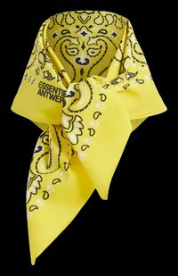 Essentiel Antwerp - Foulard à imprimé bandana en coton - Taille Unique - Jaune