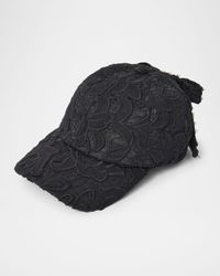 Bow Embellished Lace Baseball Cap
