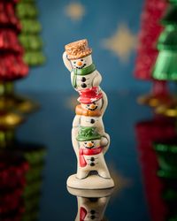 Snowmen Stack Christmas Figurine