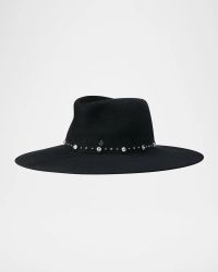 Roy Rock Studs Wool Felt Fedora Hat