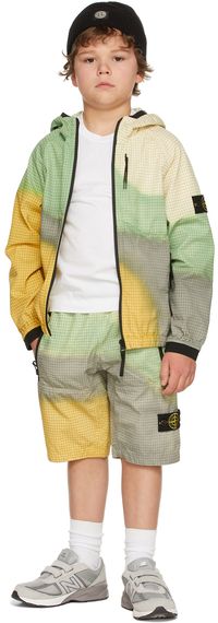 Stone Island Junior Kids Yellow & Green Airbrush Jacket