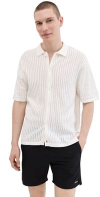 Rhythm Knit Button Down Polo Natural XL