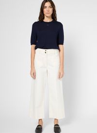 Gerard Darel - Pantalon large en coton - Taille 44 - Beige