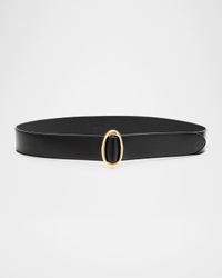 Cintura Buckle Leather Belt