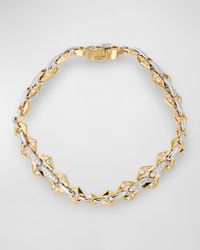18K Bicolor Gold White Diamond Bond Bracelet