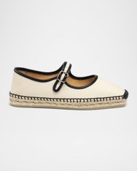 Padua Bicolor Canvas Mary Jane Espadrilles