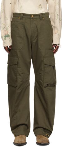 Golden Goose Pantalon cargo ample kaki - Golden