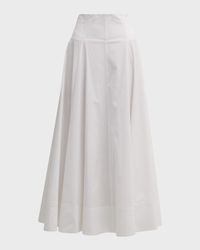 Pleated Full Maxi Skirt