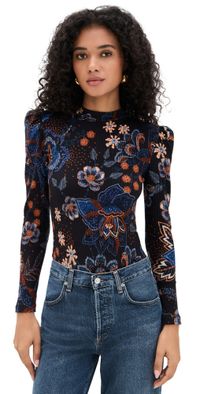 FARM Rio Snakes Bouquet Black Thong Bodysuit Snakes Bouquet Black L