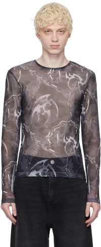 Han Kjobenhavn Gray Camo Printed Long Sleeve T-Shirt