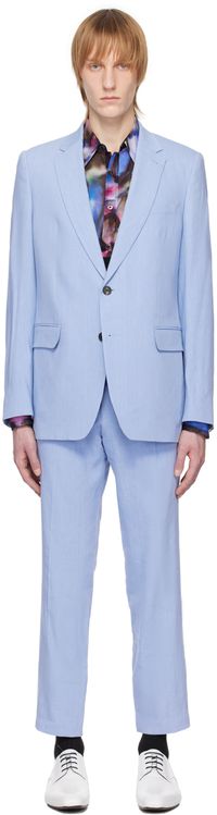 Dries Van Noten Blue Notched Suit