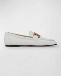 Kate Chain Calfskin Flat Loafers