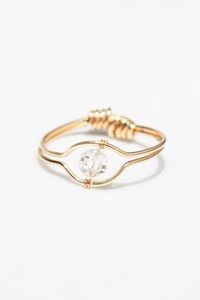 Yay - Bague double kamsa or 750 diamant blanc - Taille 50 - Doré