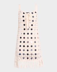 Brinkley Mirror Lace-Up Fringe Dress