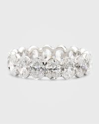 Lab Grown Diamond 18K White Gold Oval Eternity Ring, 5.0tcw