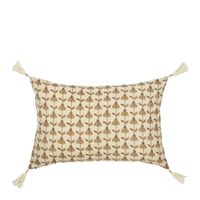 Blanc D'ivoire - Housse de coussin daphné en coton - Taille 60x40 - Beige