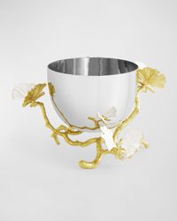 Butterfly Ginkgo White & Gold Nut Bowl