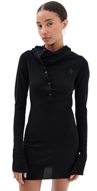 The Attico Long Sleeve Collar Dress Black 38
