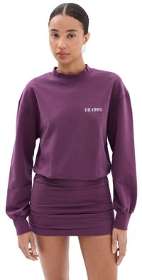 The Attico Long Sleeve Mini Dress Burgundy 40