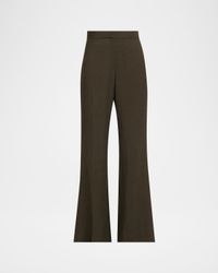 Soft Suiting Flare-Leg Pants