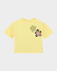 Girl's Reinette Sequin Flowers T-Shirt, Size 4-6