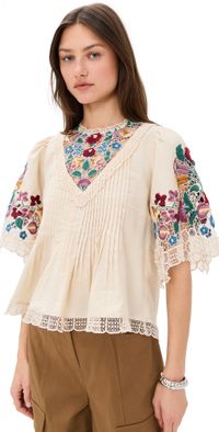 Sea Katharine Embroidery Top Multi L