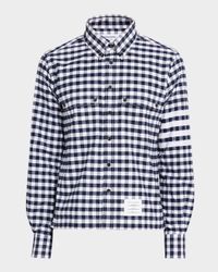 Men's Gingham Check Flannel 4-Bar Utility Shirt