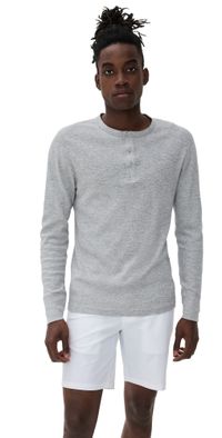 Reigning Champ 1x1 Slub Slim Henley Hgrey L