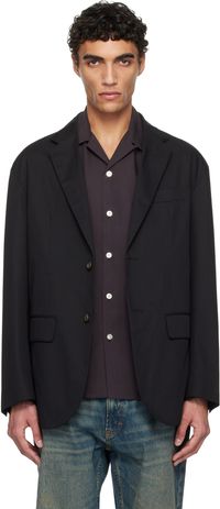 WACKO MARIA Black Unconstructed Blazer