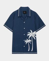 Men's Gibson Embroidered Palm Camp Shirt