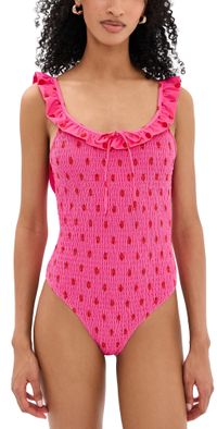 Damson Madder Cheyenne One Piece Pink & Red Spot 16