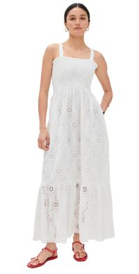 Hill House Home The Anjuli Nap Dress White/Trellis Broderie M