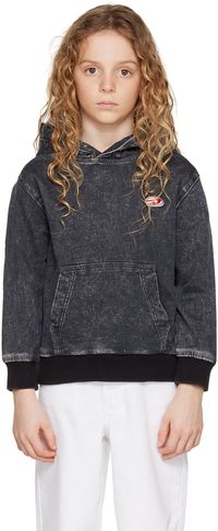 Diesel Kids Black Sum-Rib-Ne-Over Jjj Hoodie