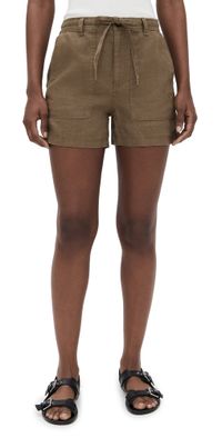 Madewell Linen Pull-On Drawstring Shorts Safari Khaki XXL