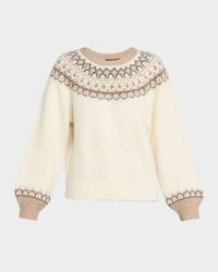 Misha Crewneck Fair Isle Sweater