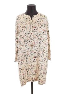 Antik Batik - Seconde Main - Robe en coton - Taille M - Blanc