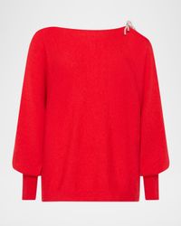Ida Cutout Embellished-Tie Sweater