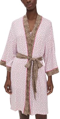 PJ Salvage Mixed Print Robe Pink XL