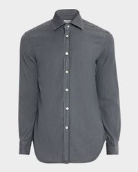 Men's Denim Wash Classic-Fit Sport Shirt