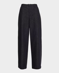 High-Rise Cotton Twill Pants